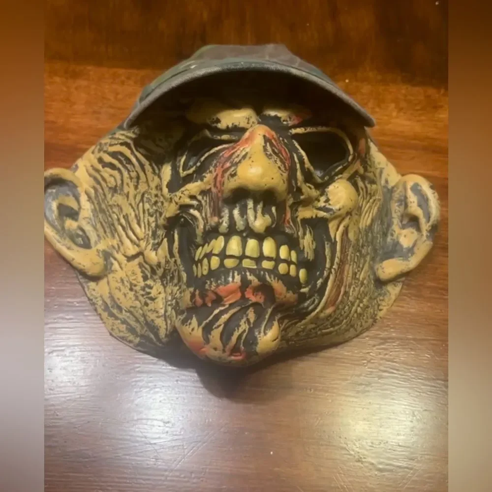 Fun World Monster Mask Halloween Skull Skeleton Baseball Hat Camouflage Scary